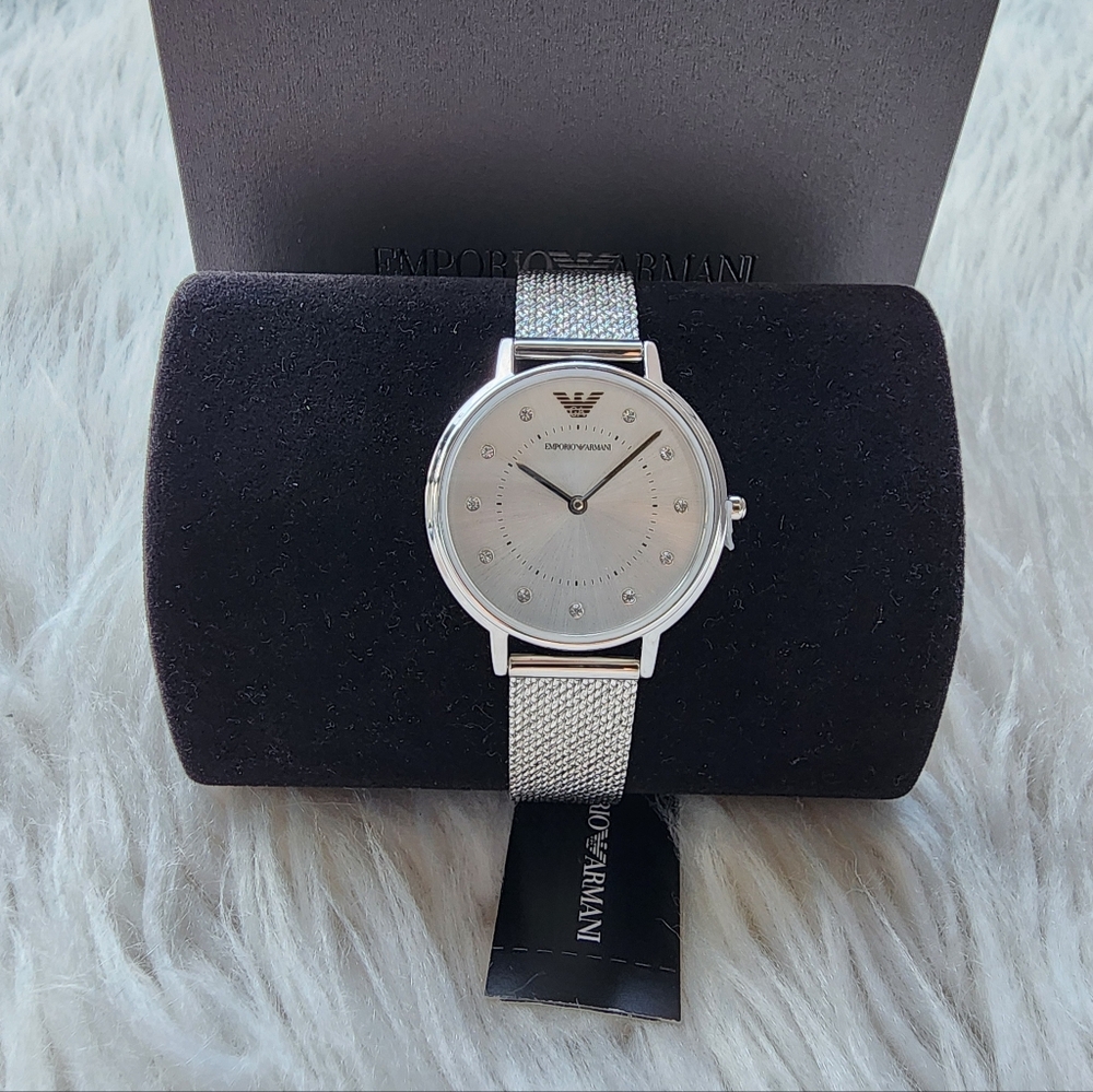 Emporio Armani Original Brand New Silver Women's Watch